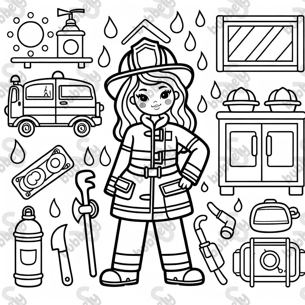 Firefighter woman