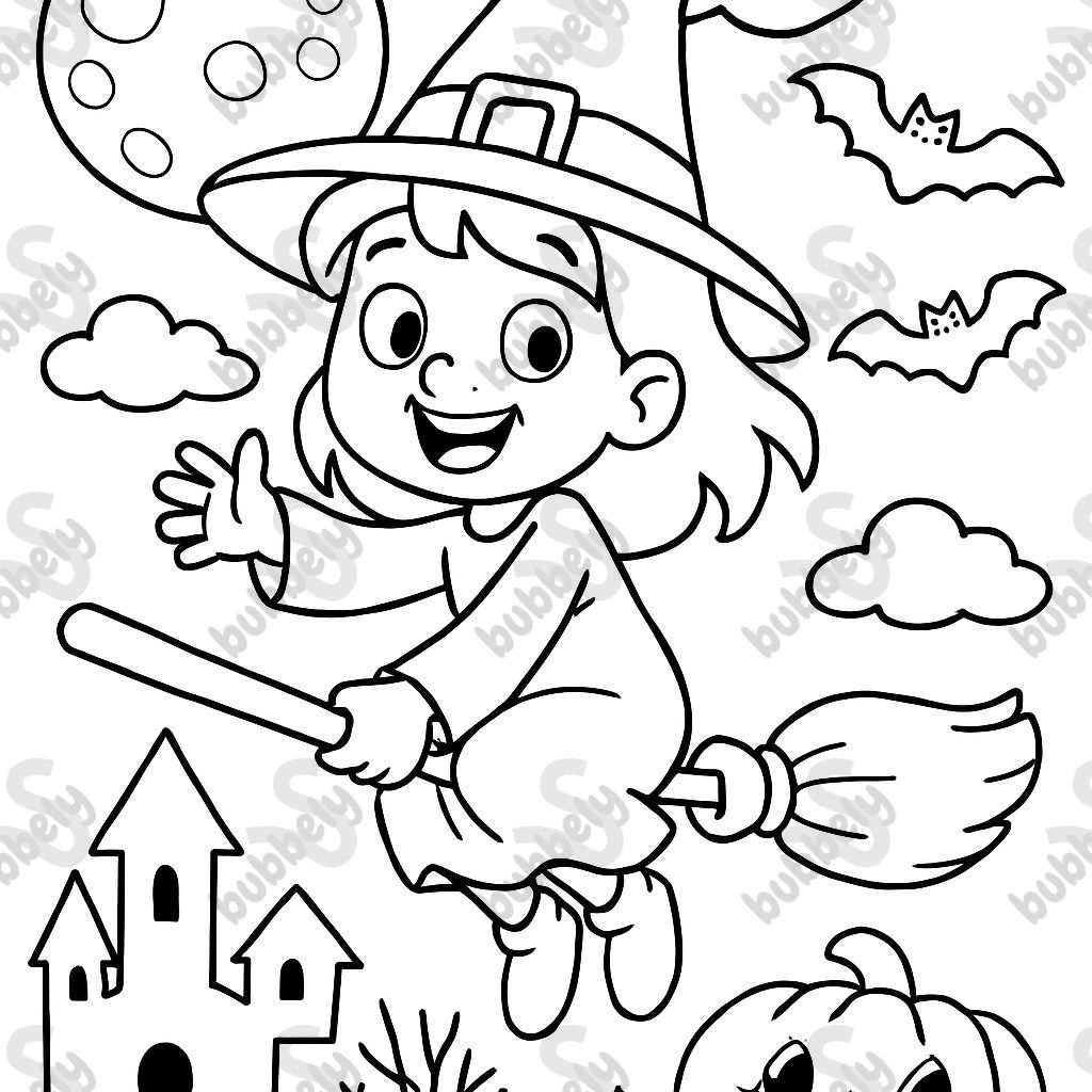 Fée en sorcière à Halloween Fée en sorcière à Halloween