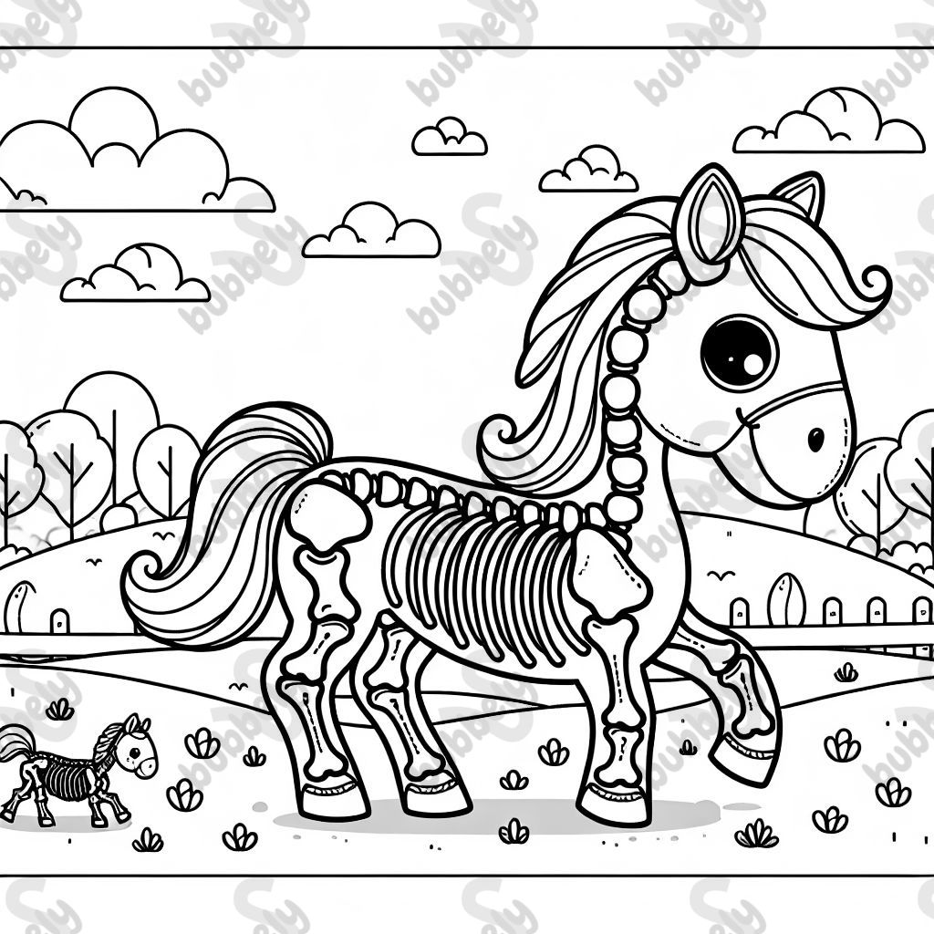 Skeleton horse