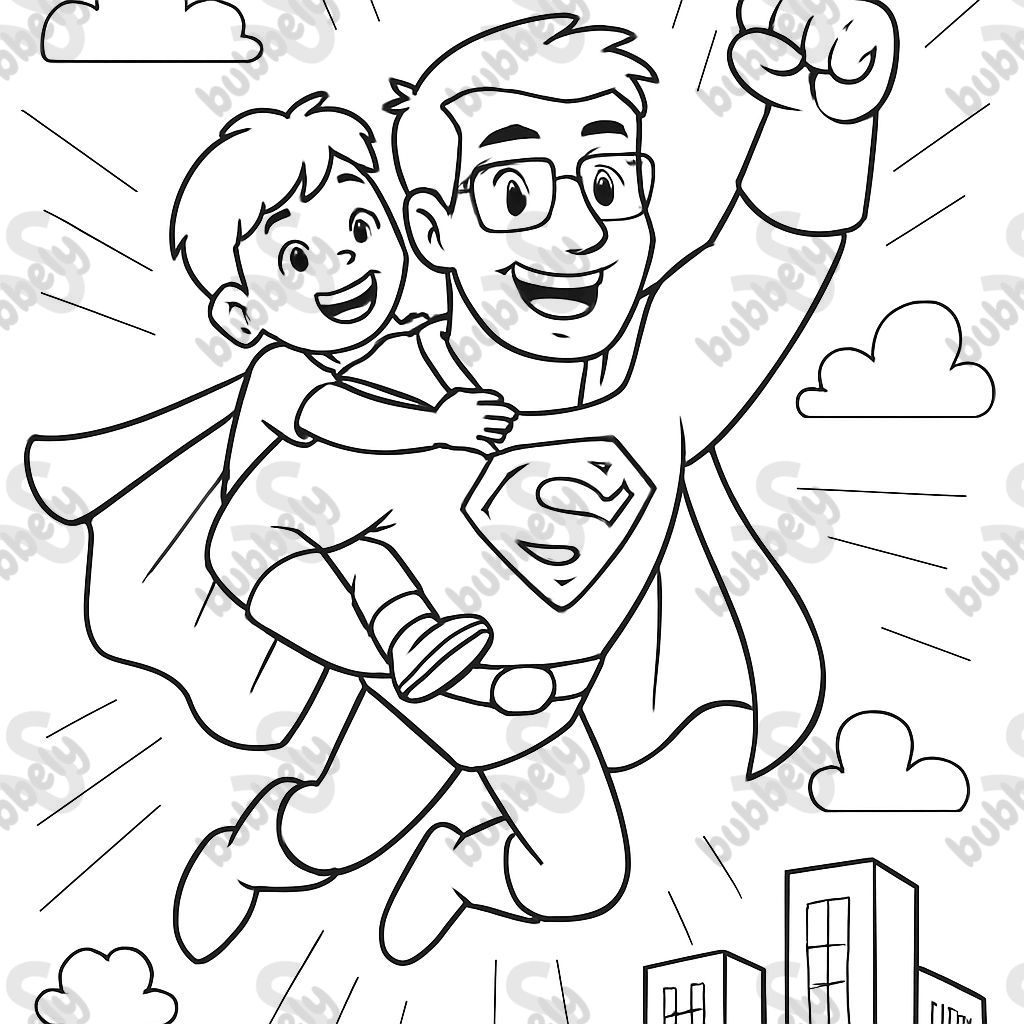 papa en super-héros papa en super-héros