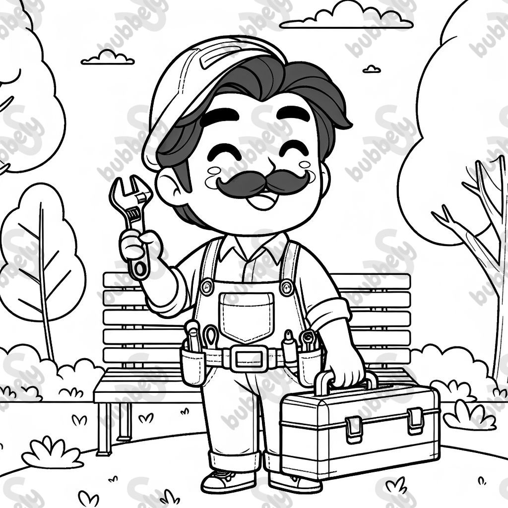 A father with a toolbox, ready to make repairs and start DIY projects.