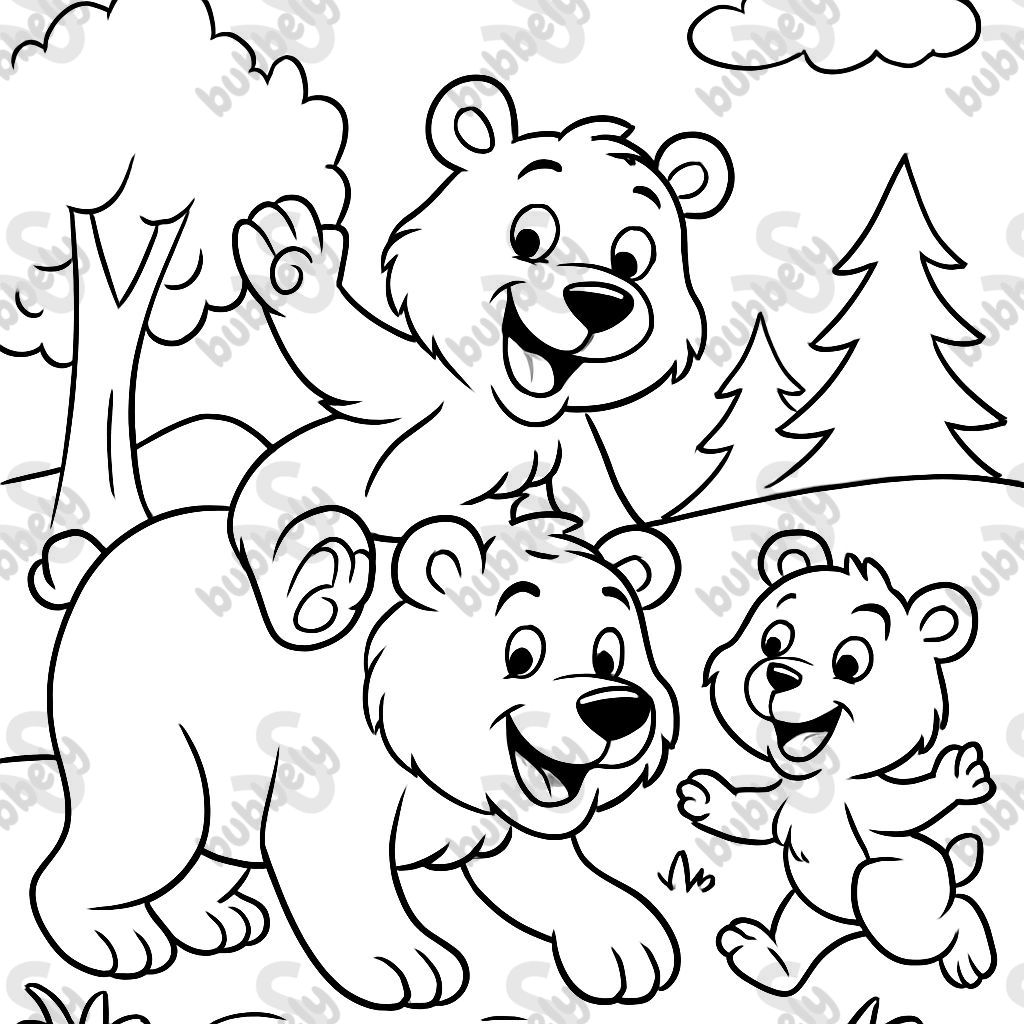 Daddy Bear with Children
