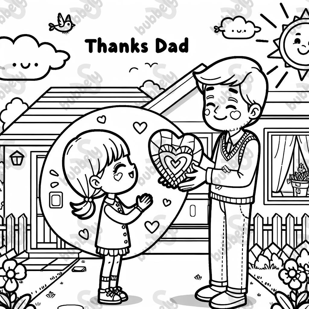 Thanks dad with hearts.