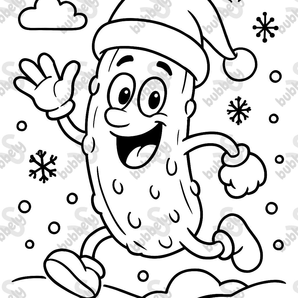 un cornichon avec un chapeau de père Noël