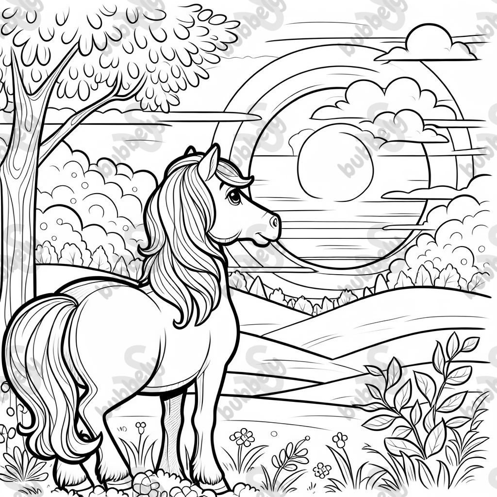 Real horses at sunset.