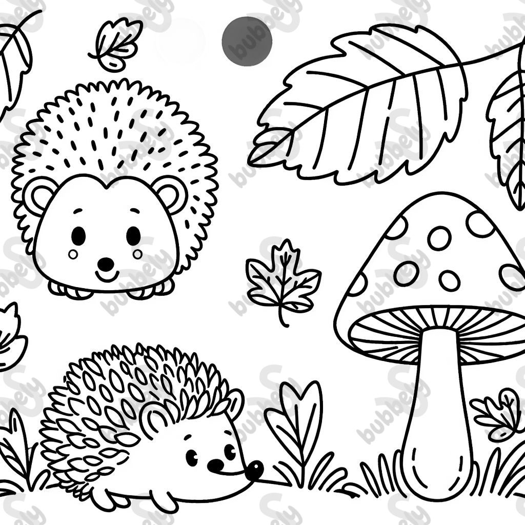 Herbst Igel Pilz 