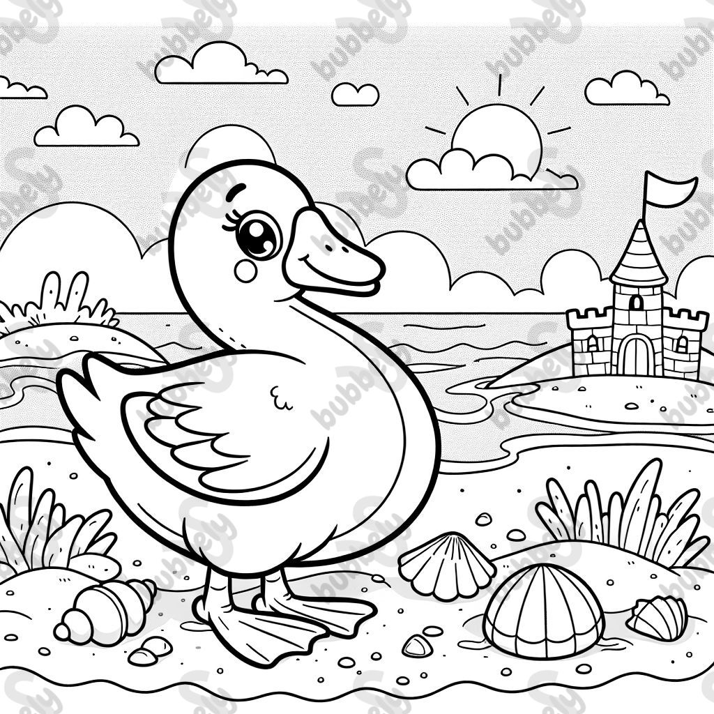 A goose at the beach