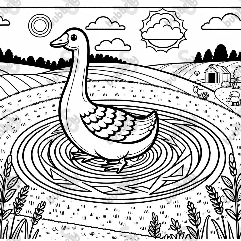 Crop circles of a goose