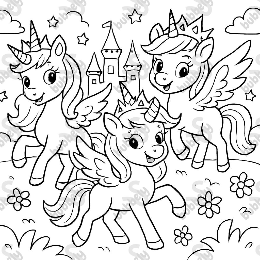 3 unicorn princesses