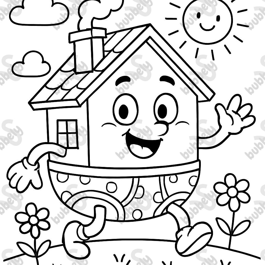 a house wearing underwear