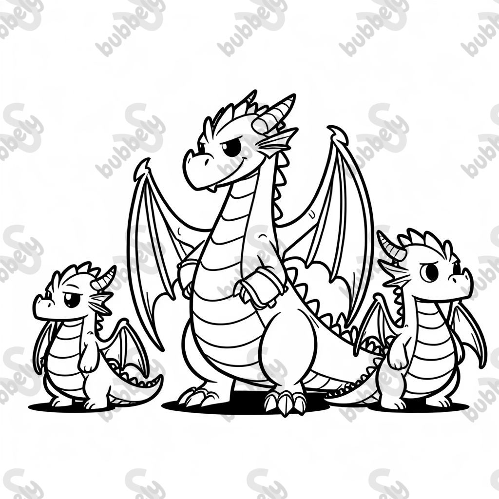 famille de dragons gardiens