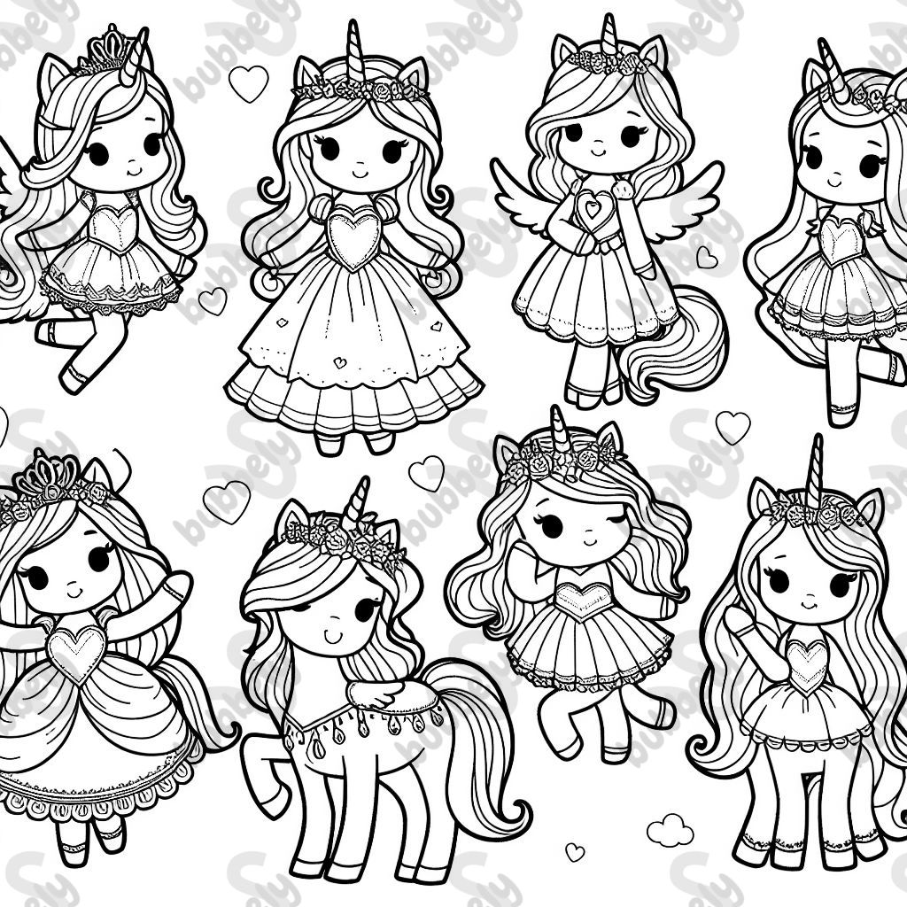 six unicorn princesses