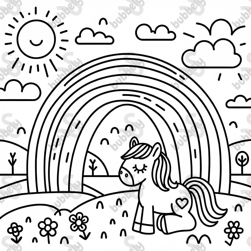 A rainbow and a pony