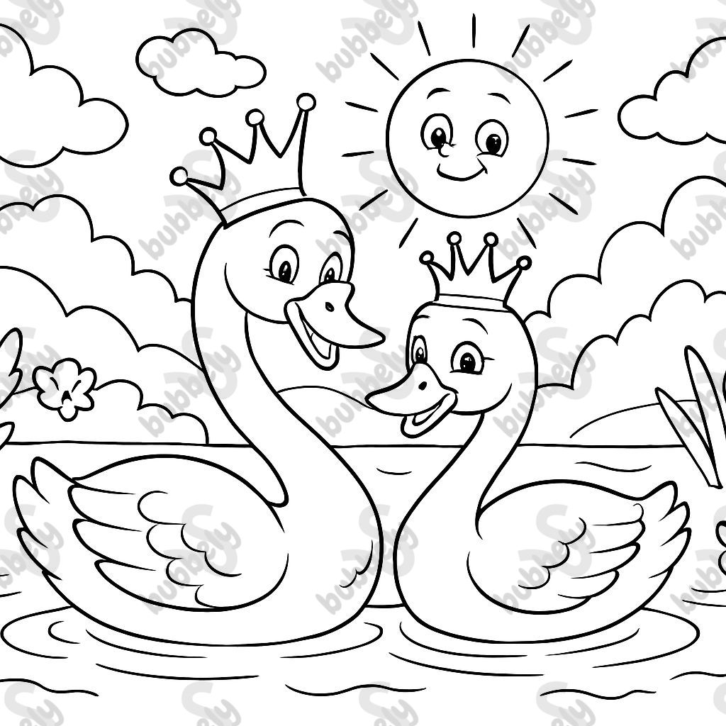 un couple de cygnes roi