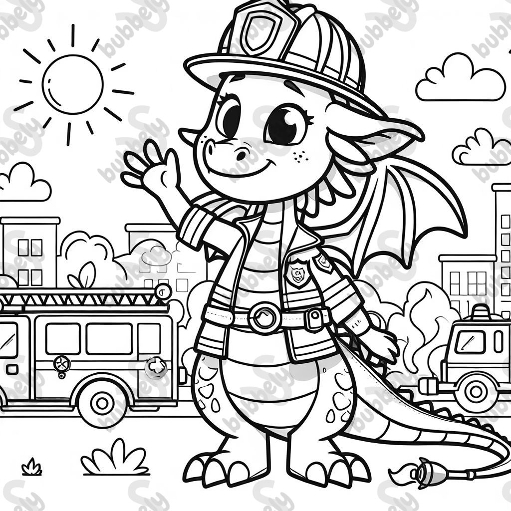 ein feuerwehr polizei dAMEN DRACHE