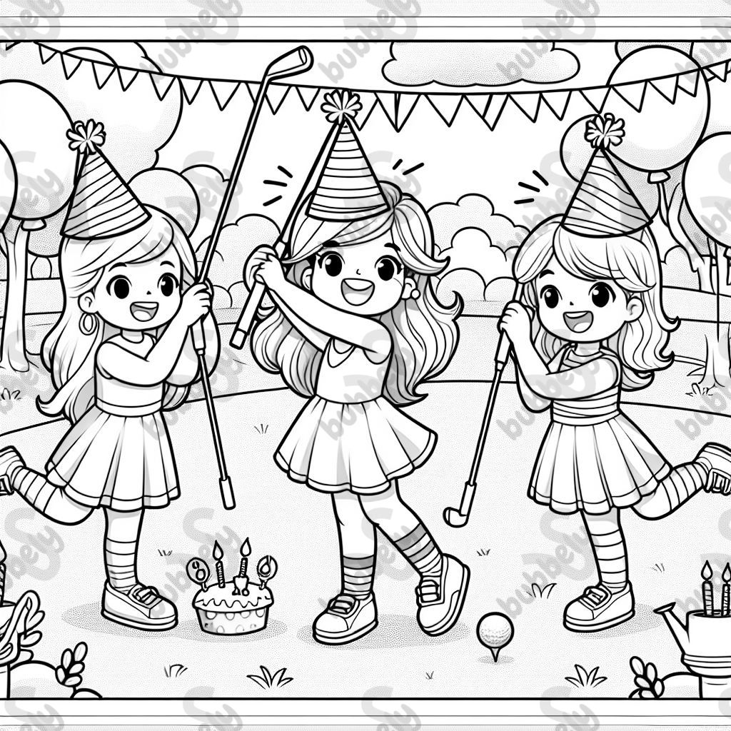 Happy birthday Nelsie girls golf theme