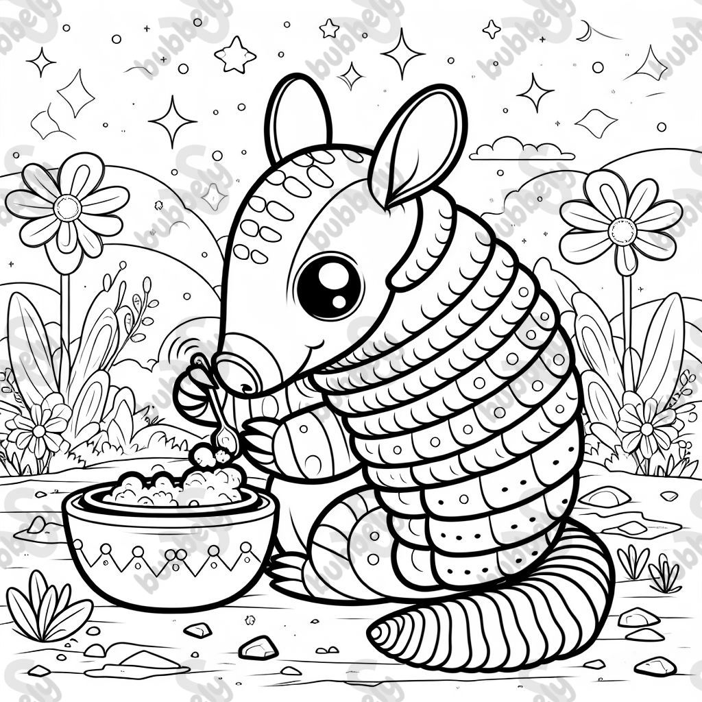 Armadillo eating