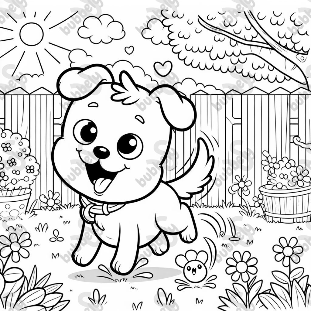 un chien dans le jardin un chien dans le jardin