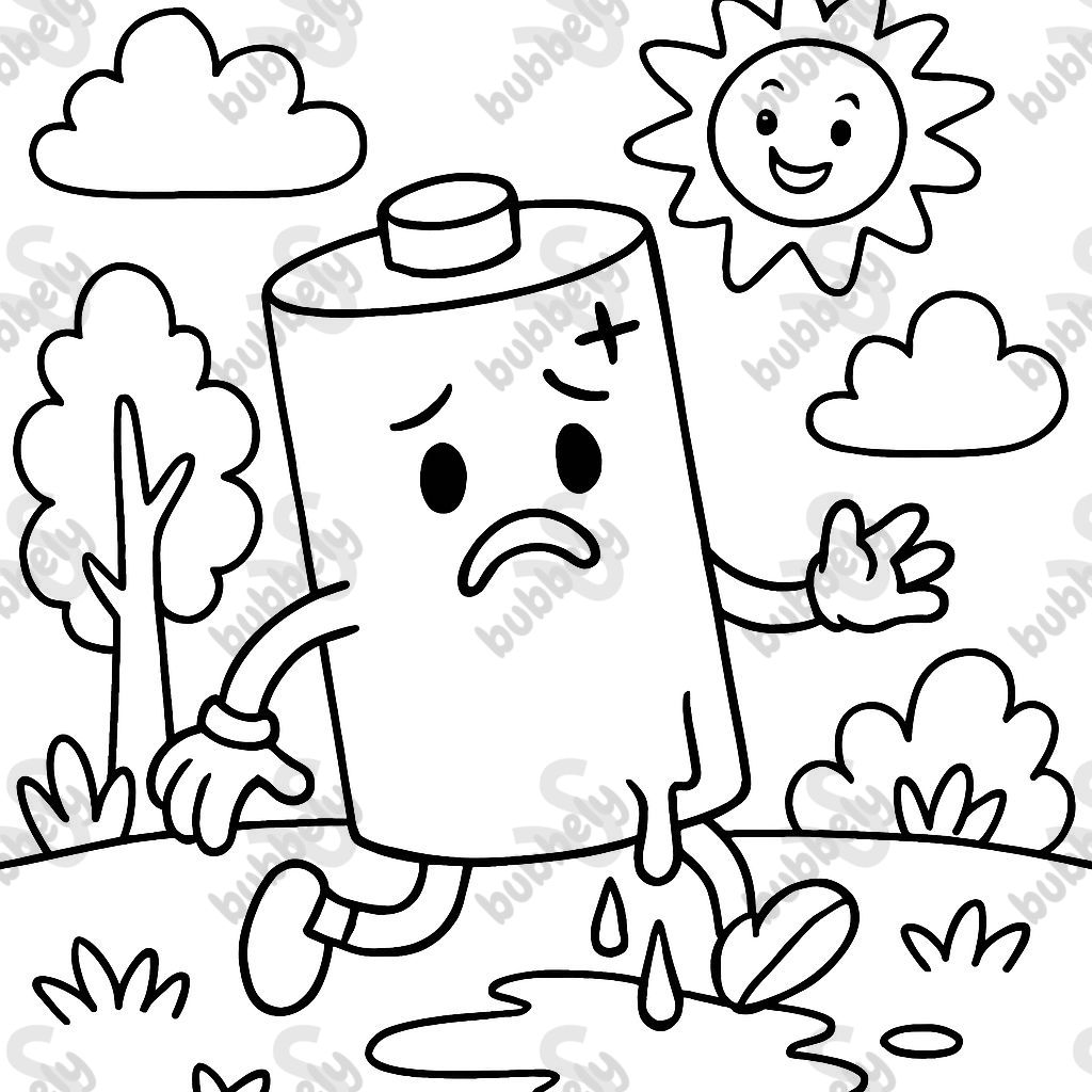 batterie triste qui fuit