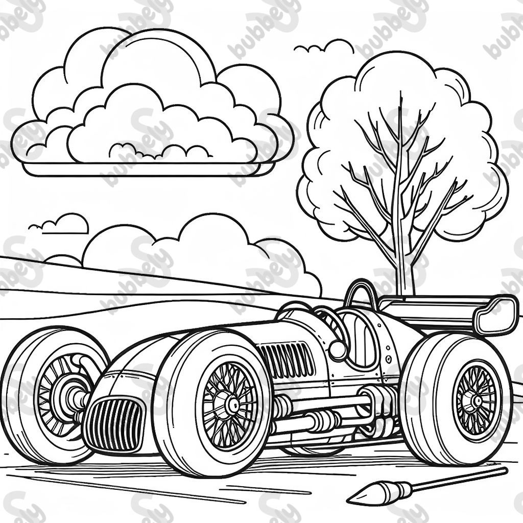 A realistic racing car