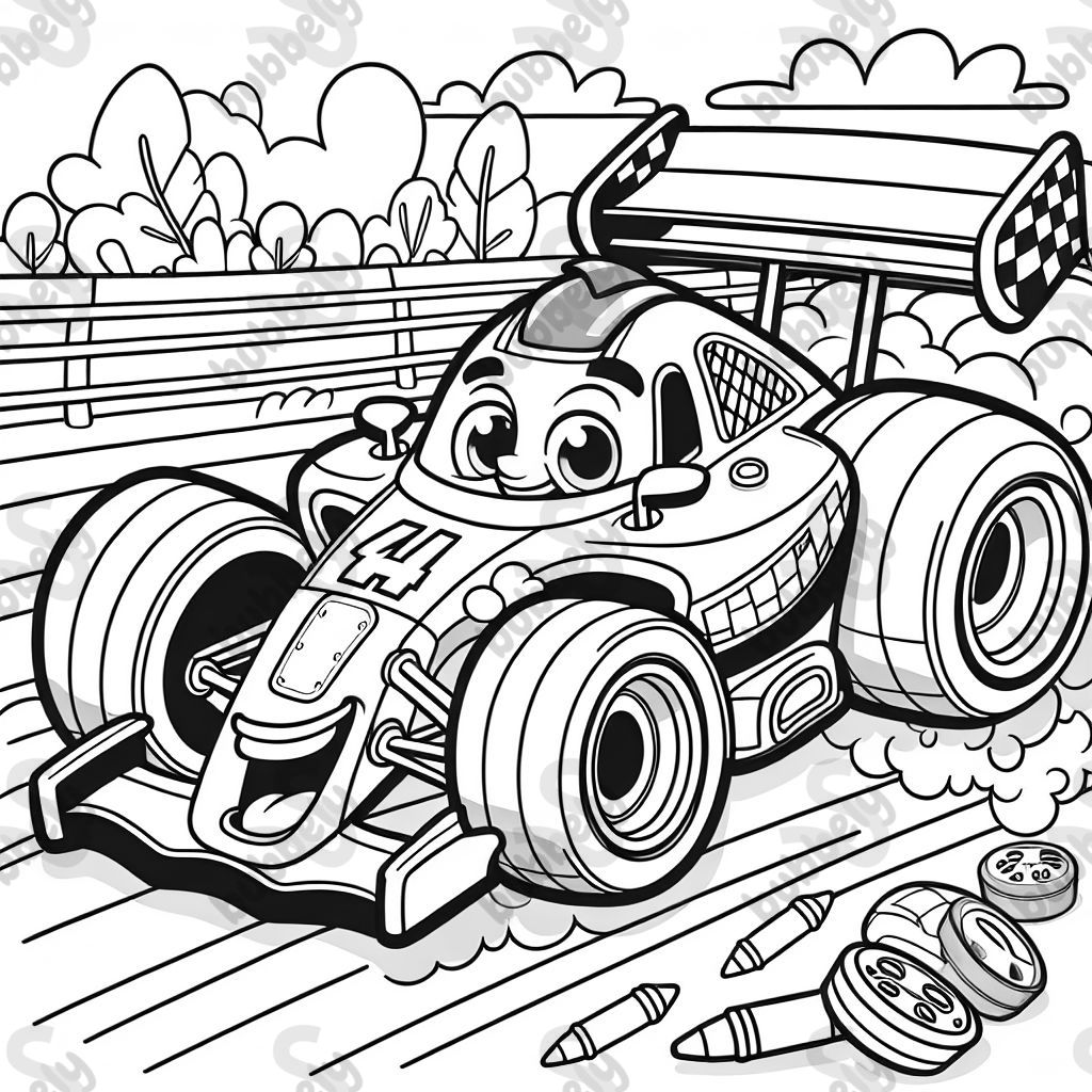 Une voiture de course sportive