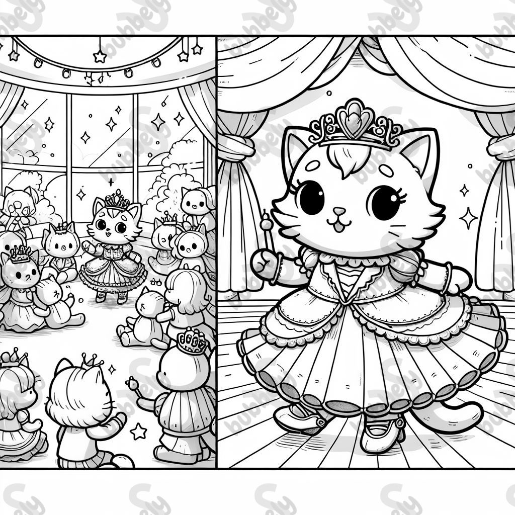 Katze im Prinzessinkleid