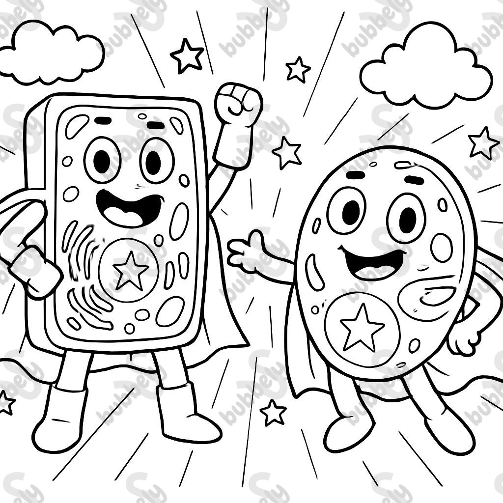 Super hero plant and animal cells Super hero plant and animal cells