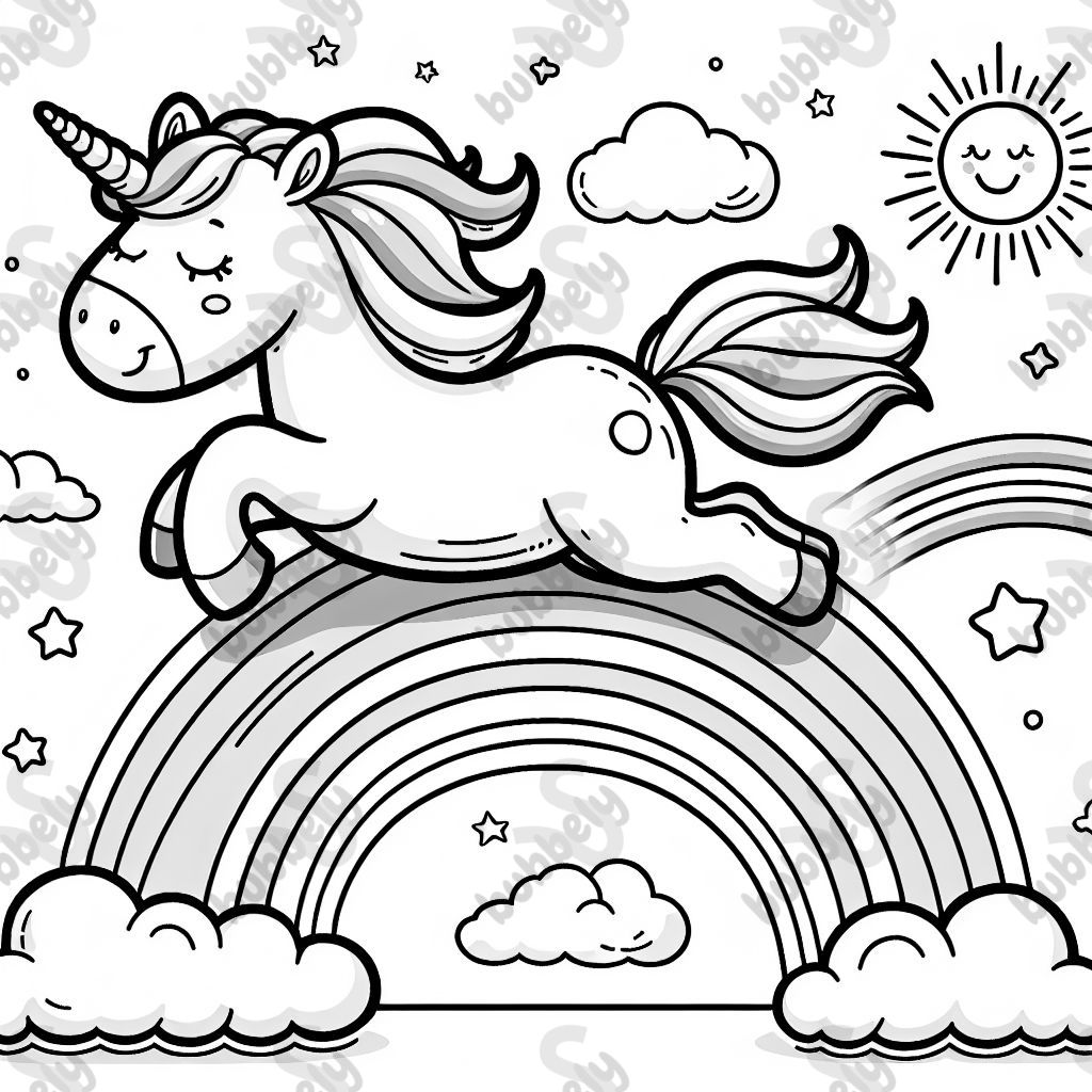 unicorn on a rainbow