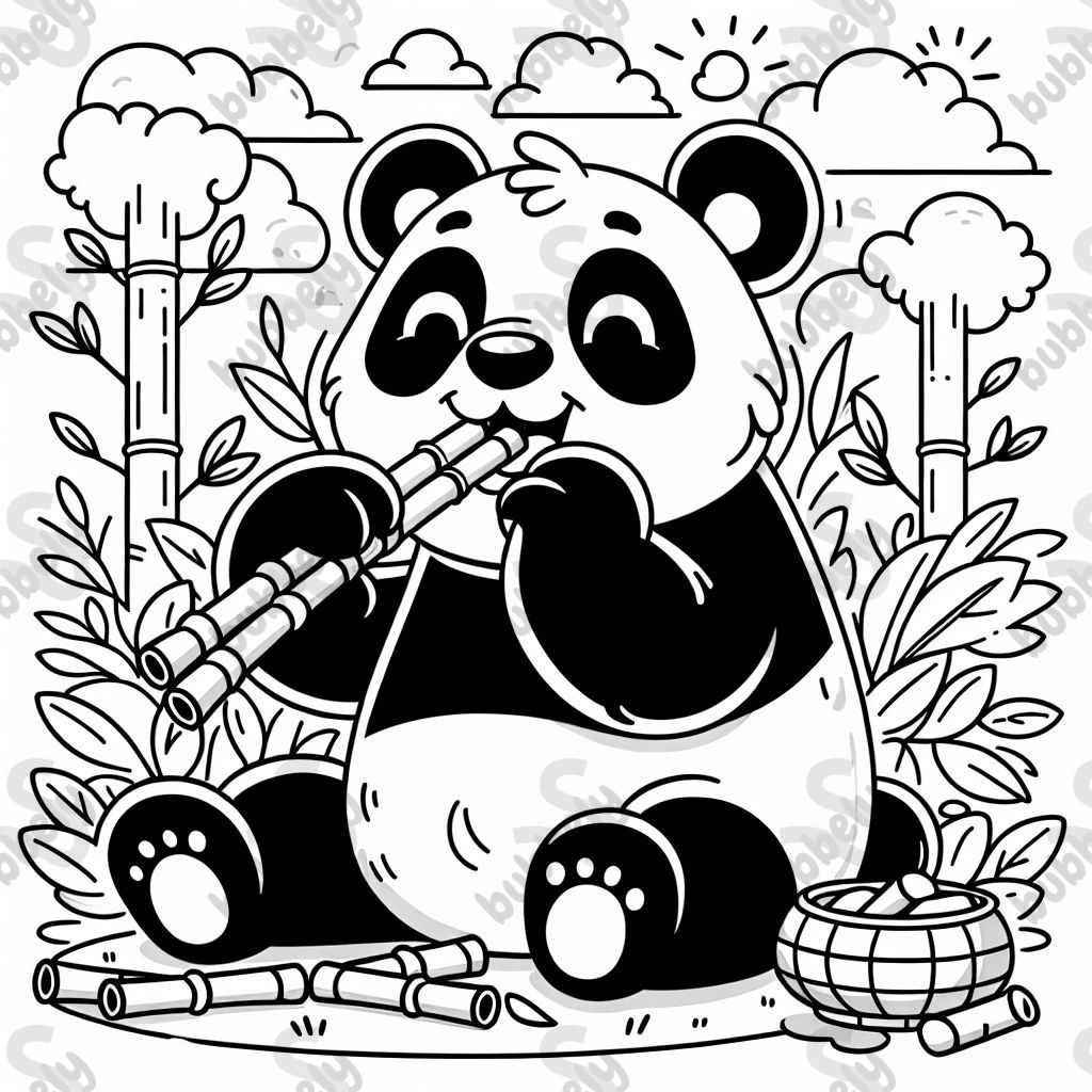 panda eating bamboo