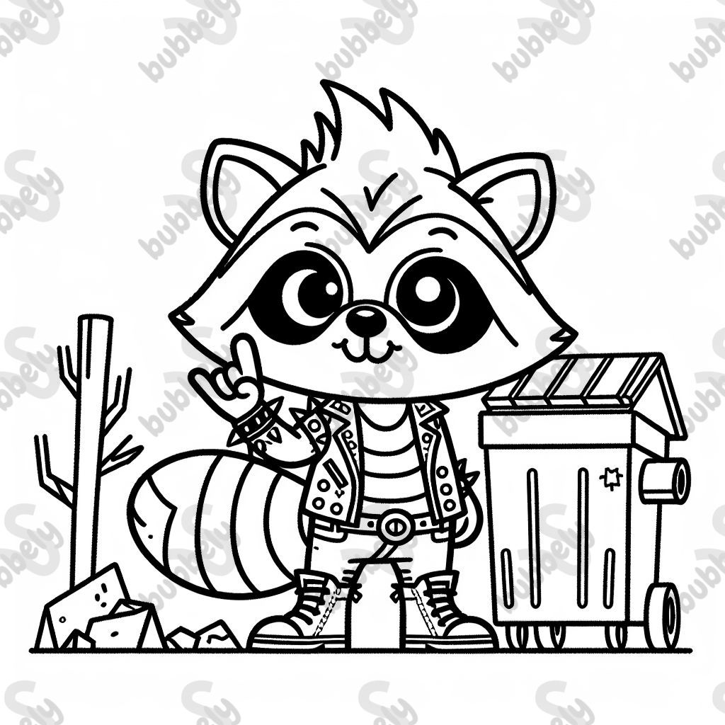 punk raccoon