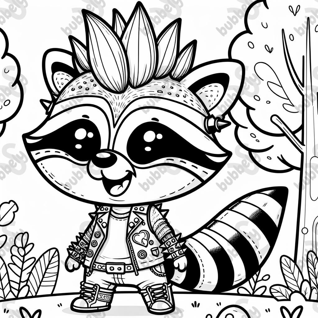 punk rock raccoon
