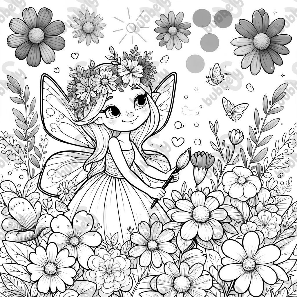 fairy with flowers