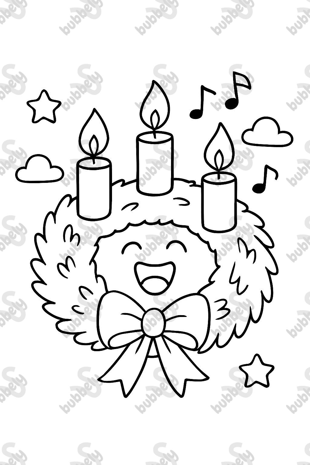 une couronne de l'avent chantante