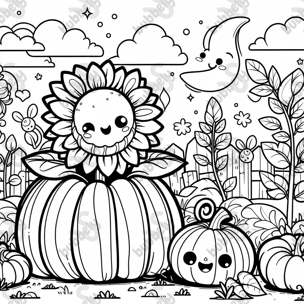 Sunflower in a pumpkin