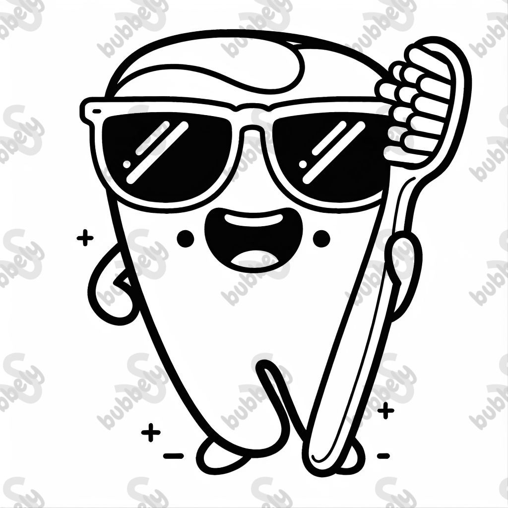A toothbrush wearing sunglasses
