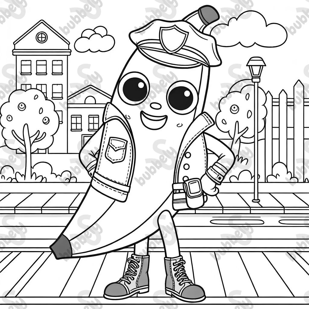 A banana dressed as a cop.