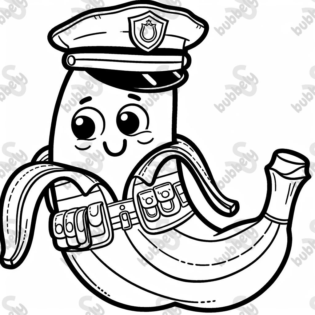 Banana dressed as a cop
