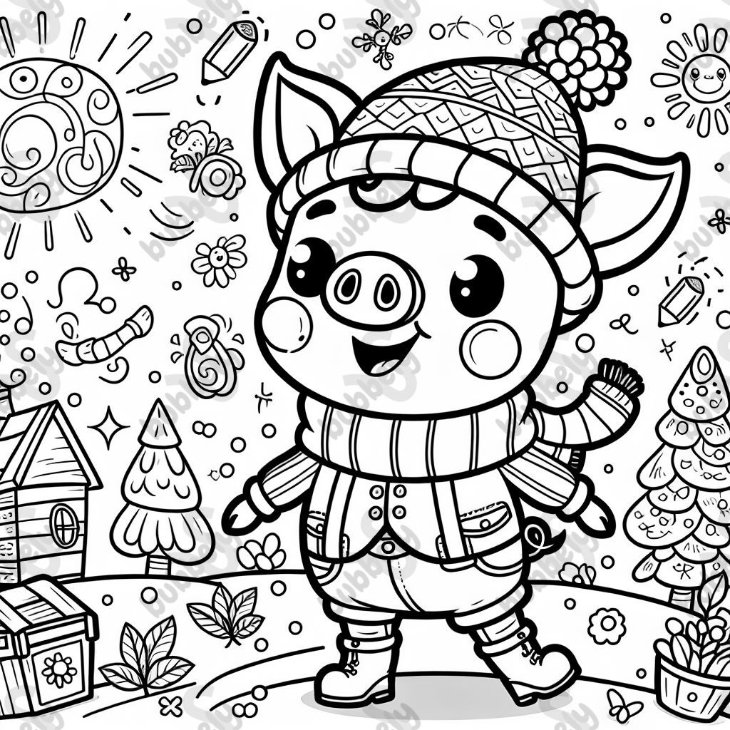 Un cochon portant des vêtements Un cochon portant des vêtements