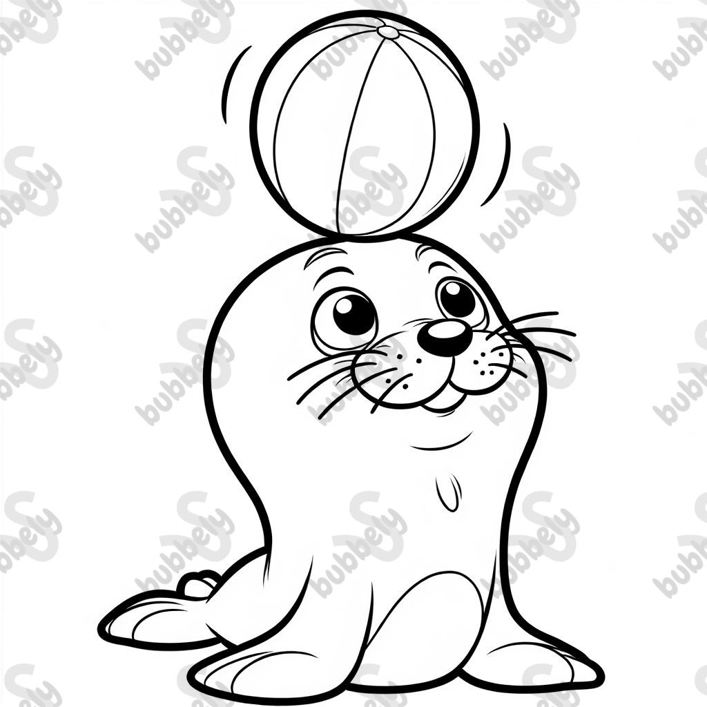A seal balancing a ball on its nose