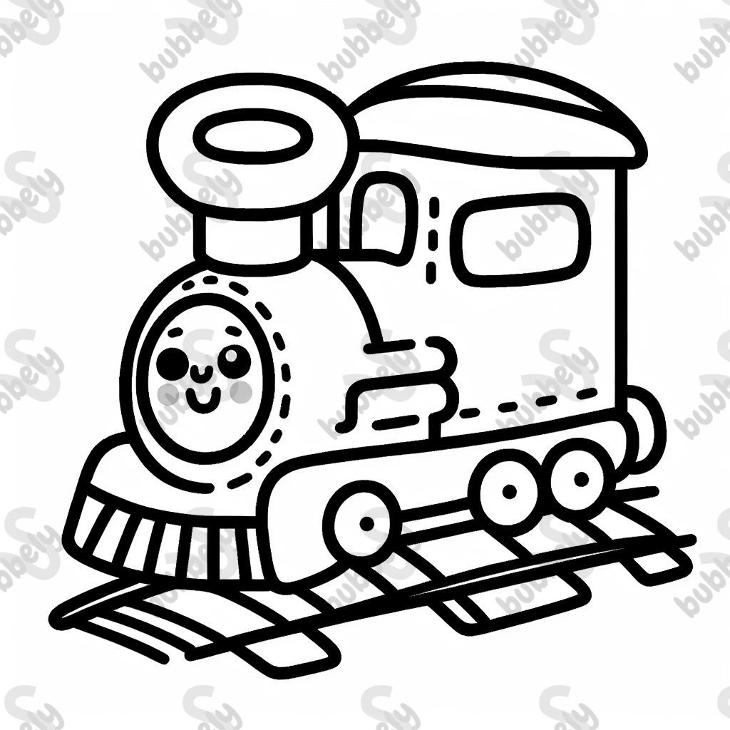 small locomotive with friendly face