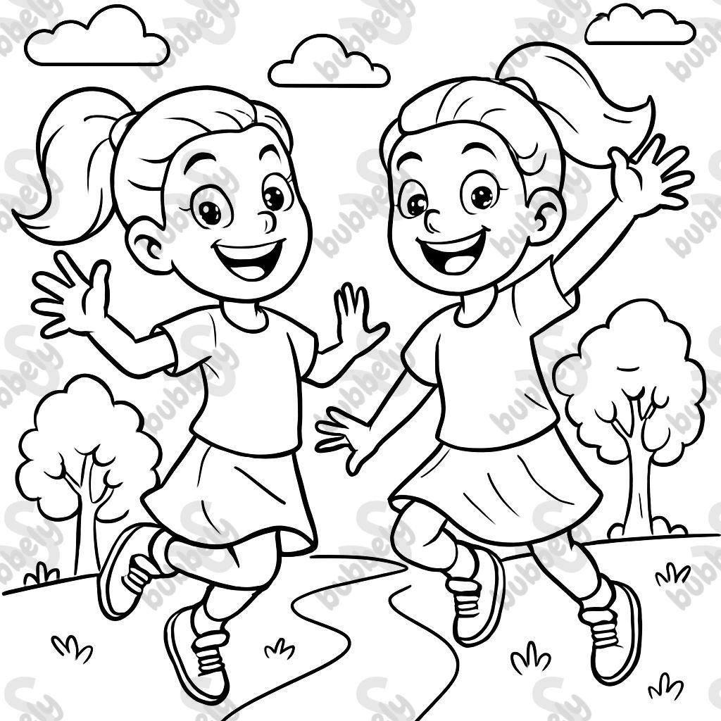 Identical twin girls