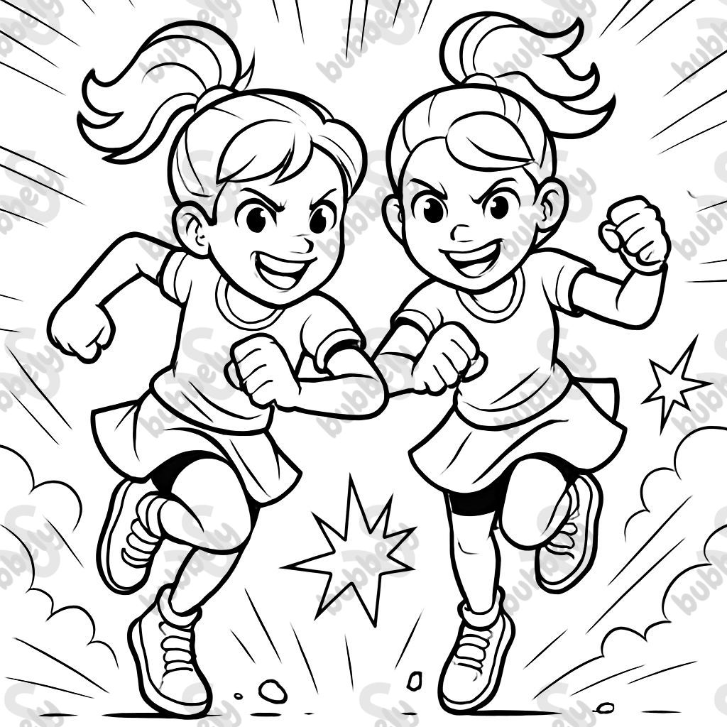 Identical twin girls