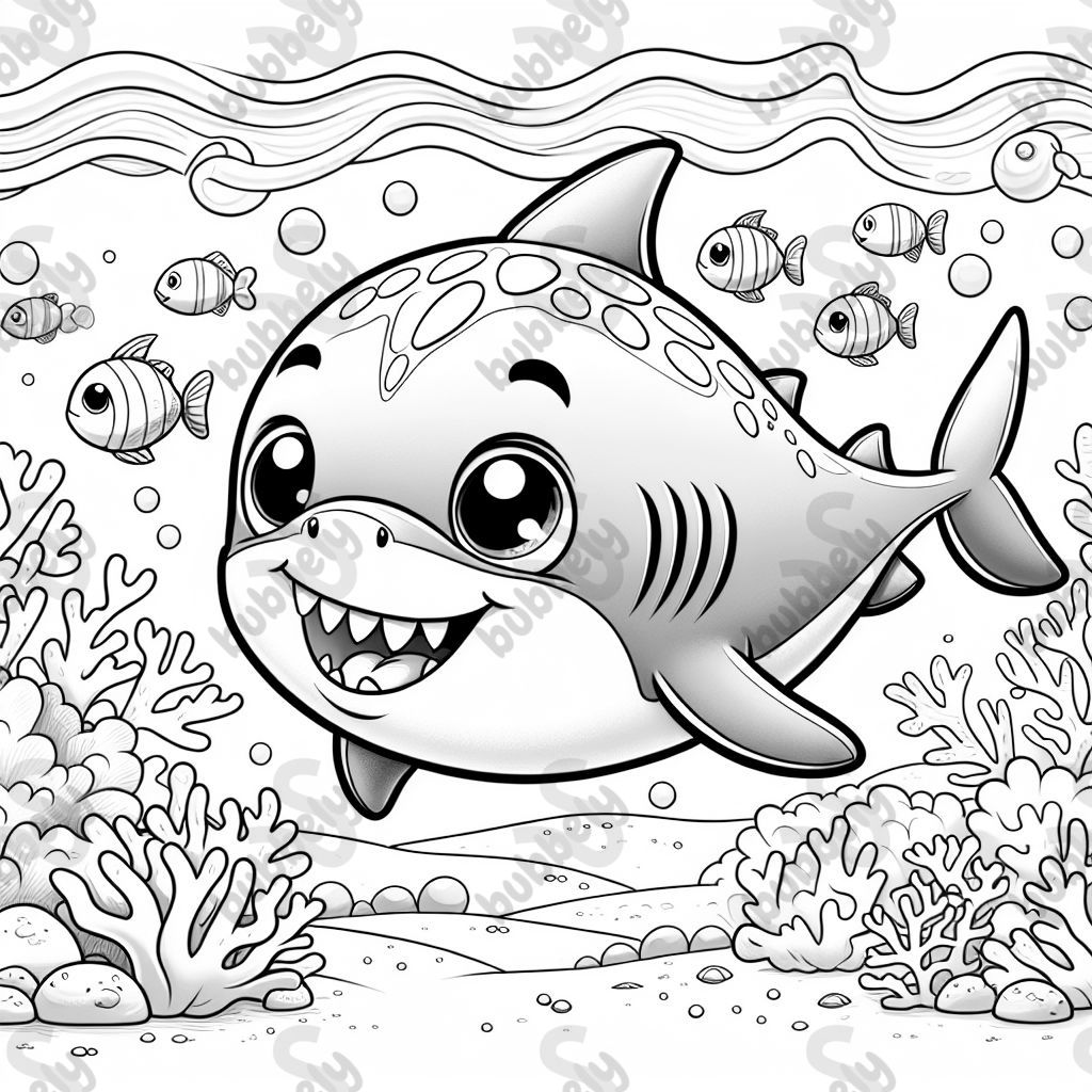 Shark baby with a pacifier