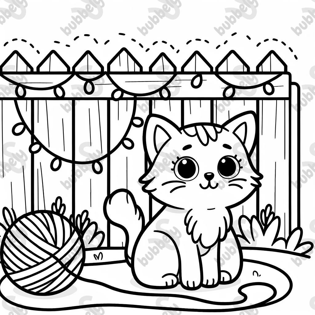 page à colorier de chat