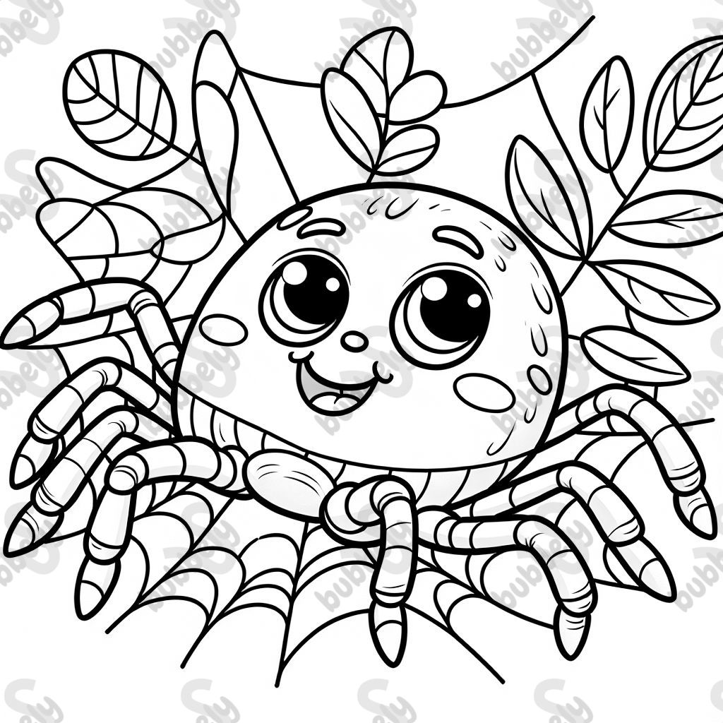 Realistic spider for a coloring page. Realistic spider for a coloring page.