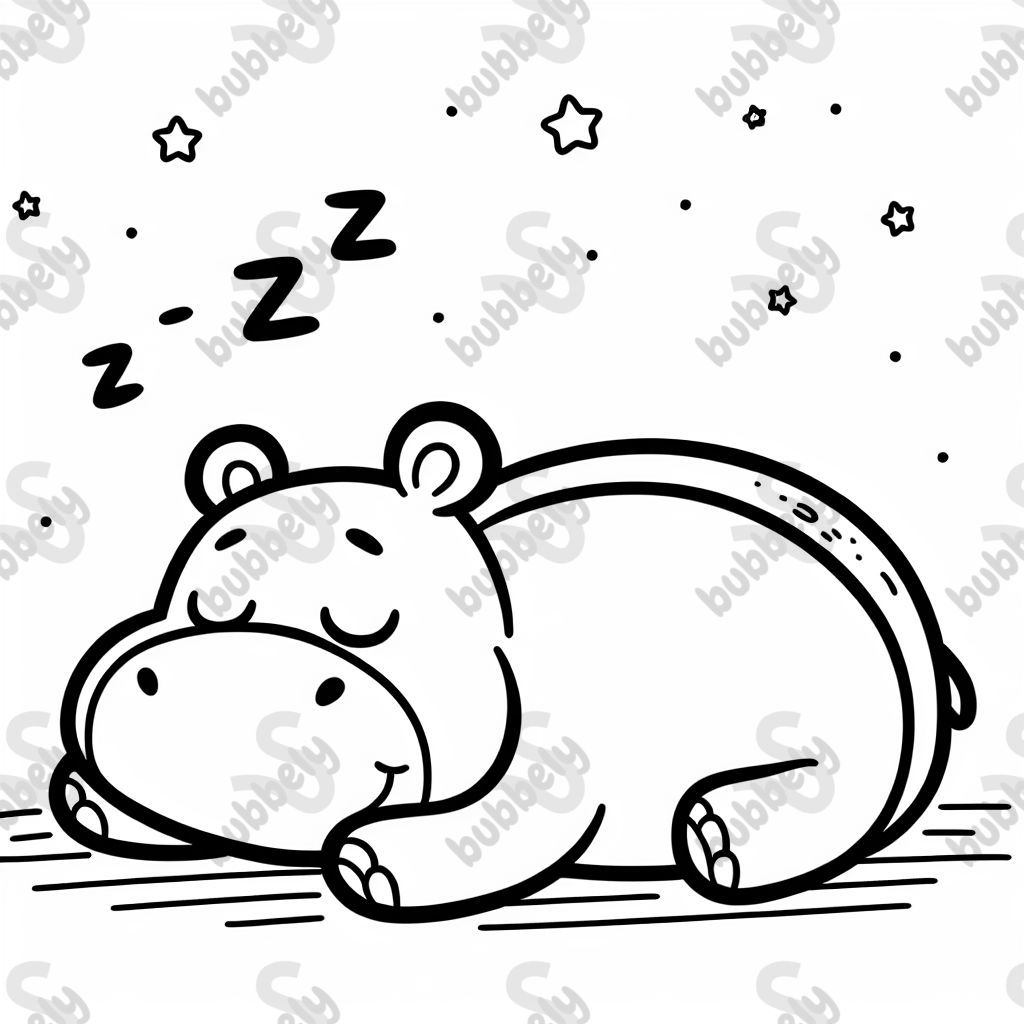 Un hippopotame endormi Un hippopotame endormi