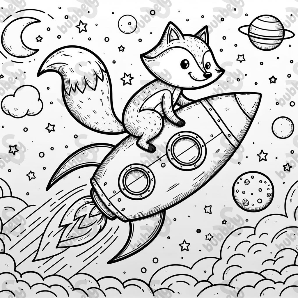 Fox on a rocket