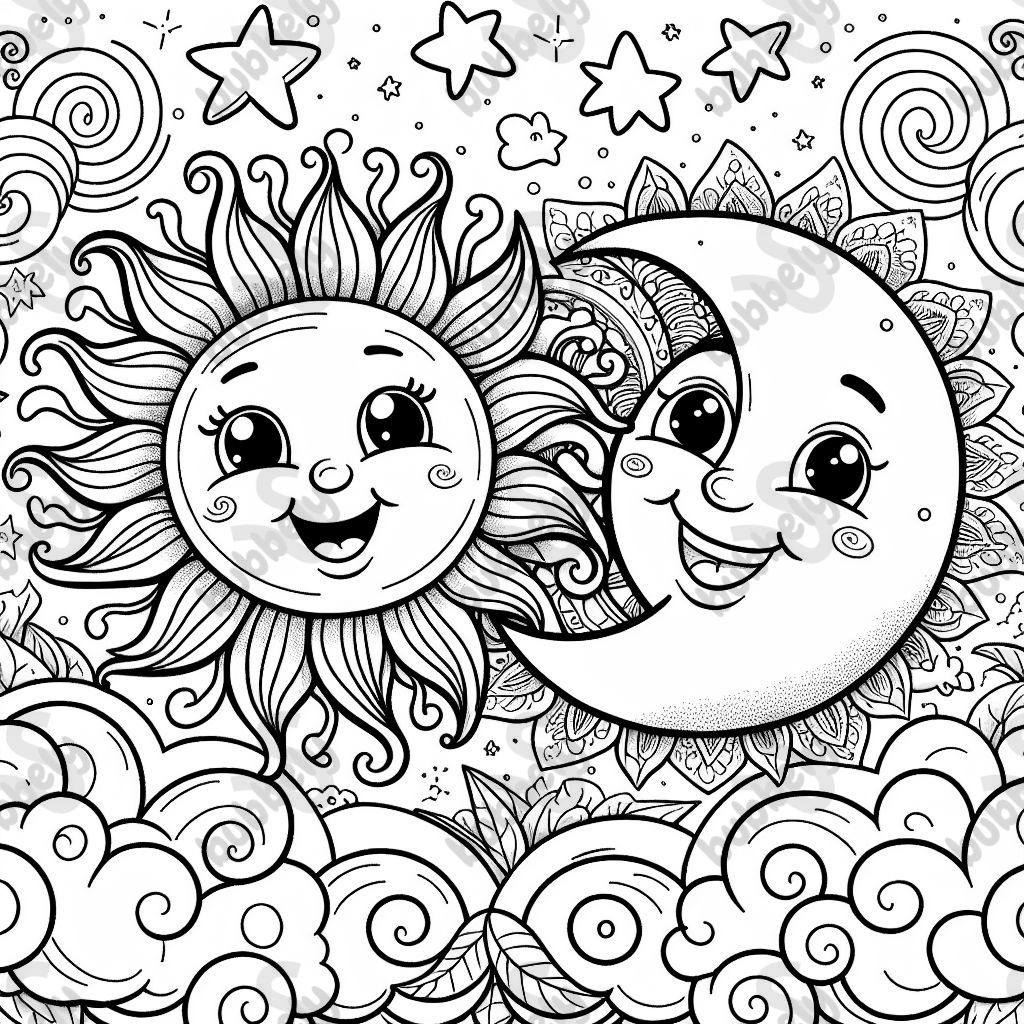 Happy sun and moon