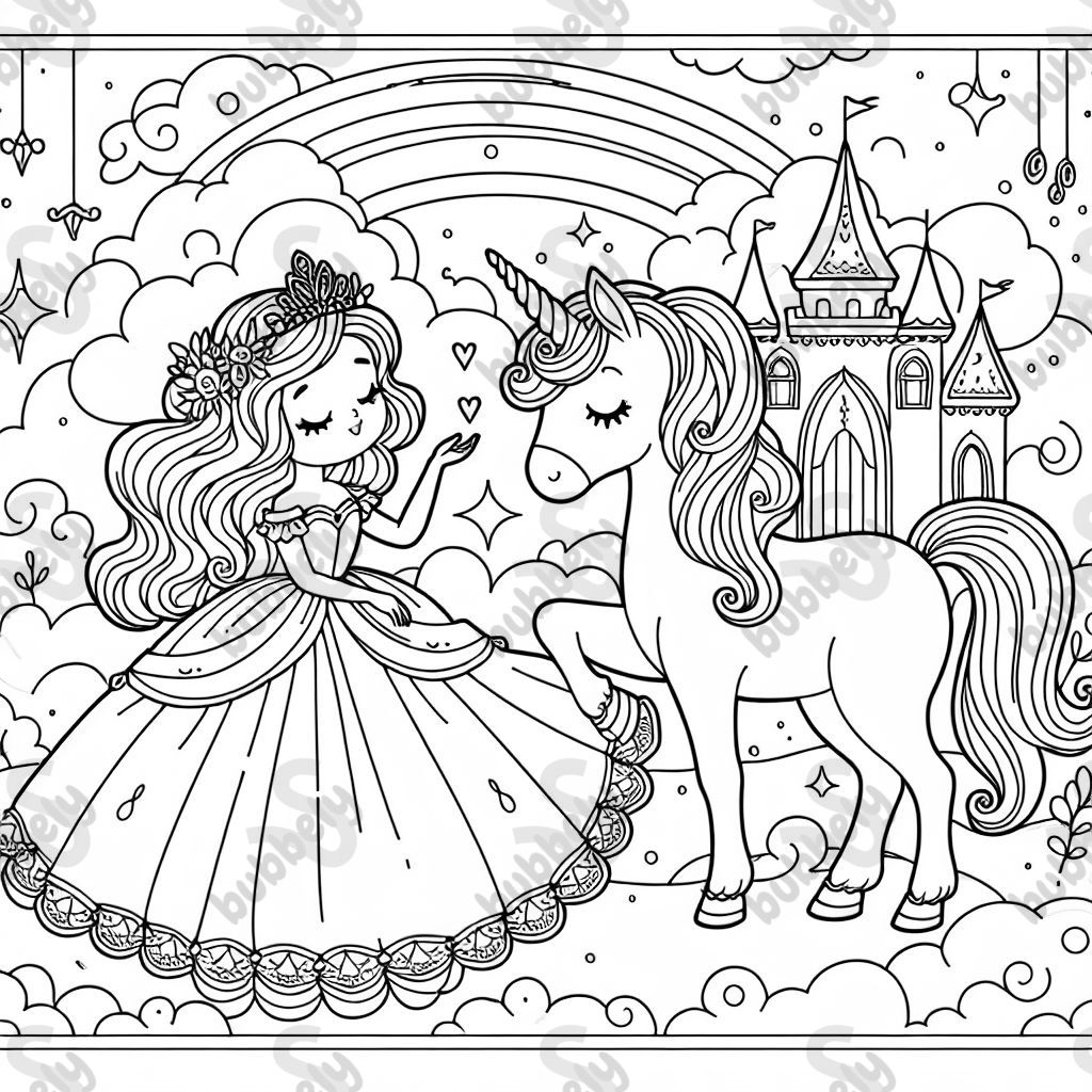 Prinzessin mit einhorn