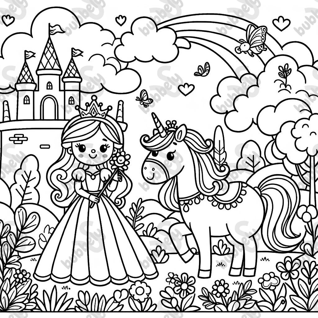 Prinzessin mit einhorn